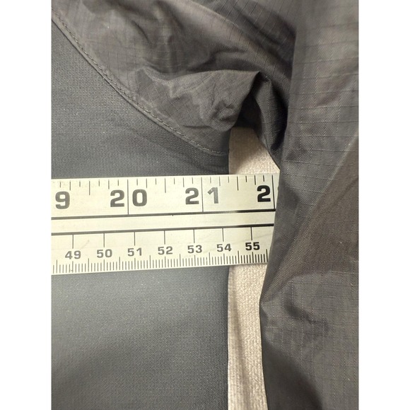 The North Face HyVent Jacket Mens Small Black Blue Hooded Waterproof Rain Shell - Picture 6 of 16